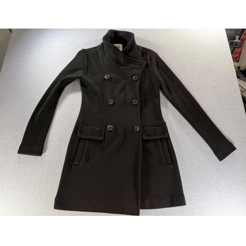 Cabi Love Coat Love Carol Collection Black Cotton Knit Funnel Neck Jacket 3008